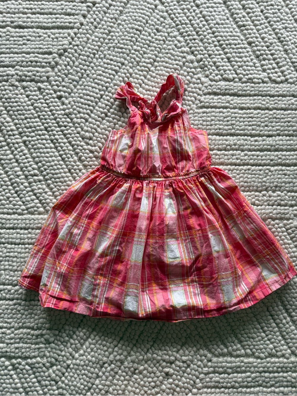 Janie and Jack Pink Plaid Strap Dress